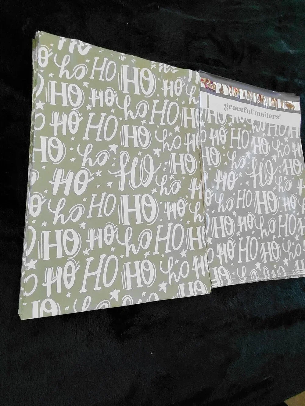 20ct. 10x13 Holiday Polymailers Bonus Random Thank You Cards And Stickers